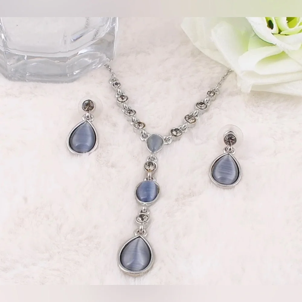 HP ❤️new New Bohemian Statement Necklace/Earring Formal Set - Picture 3 of 7
